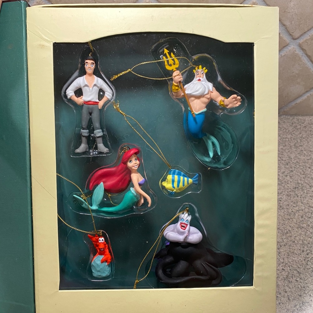 The Little Mermaid storybook ornaments set of 6